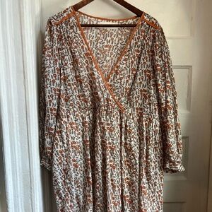 Daughters of India Binita Mini Dress ~ Apricot L